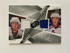 2008-09 SPx Winning Combos #WC-EM Eric Staal Marc Staal Dual Jerseys
